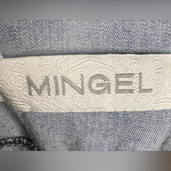 Mingel Jean Button down Dress. Collar with draw string. Size medium. - Picture 6 of 6